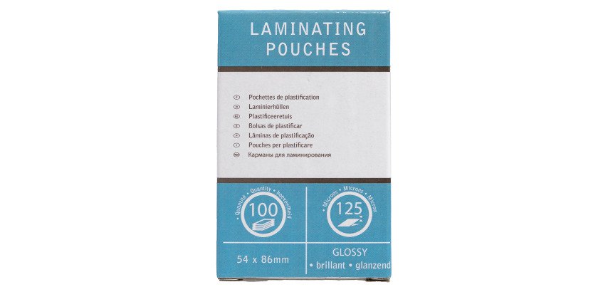 Pochettes de plastification Autre format - 2 x 125 µ - Brillant - Boîte de 100