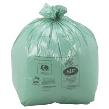 Sac poubelle 50 litres NF Environnement vert - 250 sacs