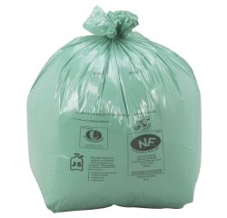 Bolsa de basura de 50 litros NF Medio Ambiente verde - 250 bolsas