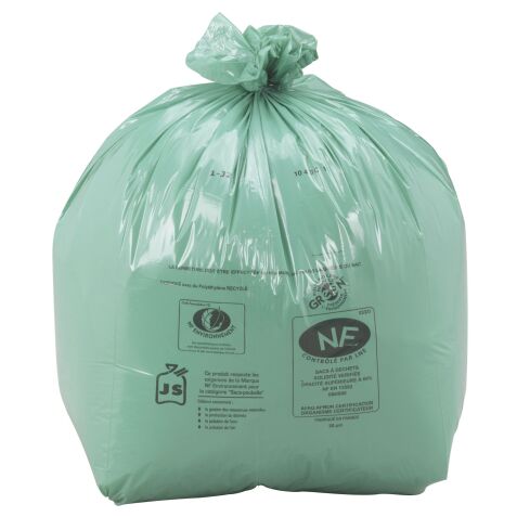 Bolsa de basura de 50 litros NF Medio Ambiente verde - 250 bolsas