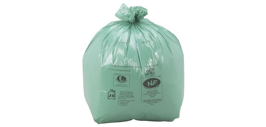 Bolsa de basura de 50 litros NF Medio Ambiente verde - 250 bolsas