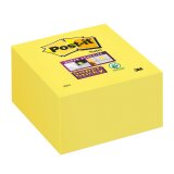 Bloc cube repositionnable jaune Super Sticky Post-it 76 x 76 - bloc de 350 feuilles