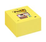 Bloc cube repositionnable jaune Super Sticky Post-it 76 x 76 - bloc de 350 feuilles