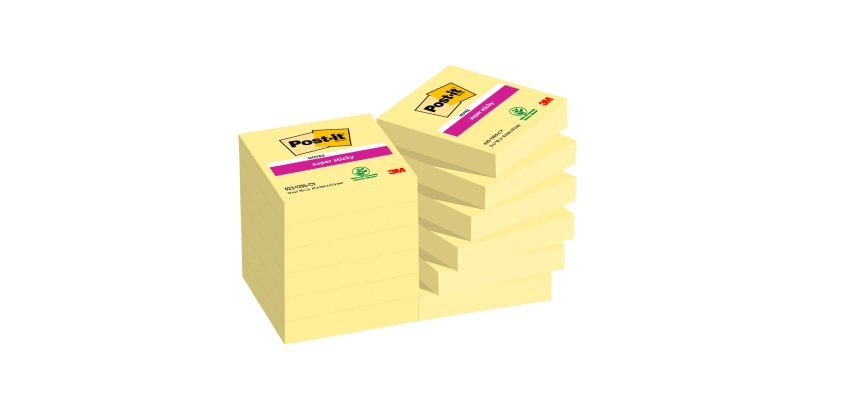 Notes jaunes SUPER STICKY POST-IT 51 x 51 mm - Bloc de 90 feuilles