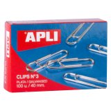 Clips galvanizados nº3 40 mm Apli - Caja de 100