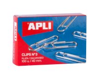 Clips galvanizados nº3 40 mm Apli - Caja de 100