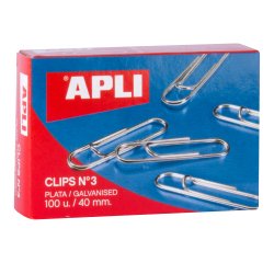 Clips galvanizados nº3 40 mm Apli - Caja de 100
