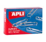 Clips galvanizados nº3 40 mm Apli - Caja de 100