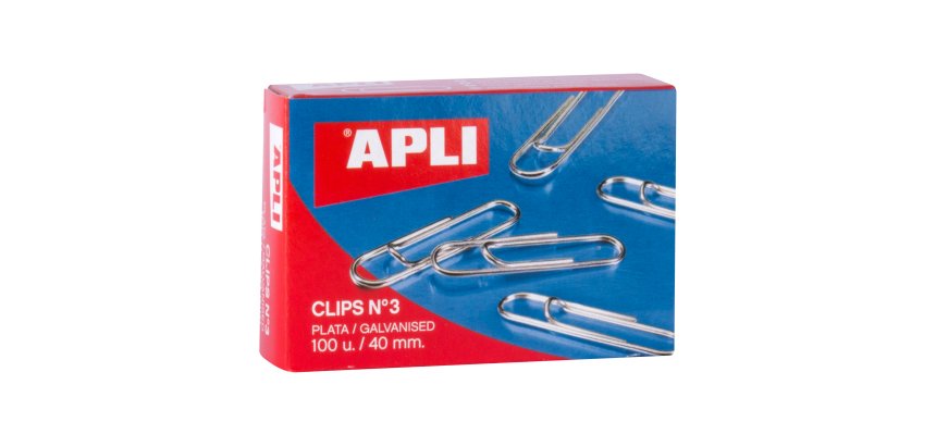 Clips galvanizados nº3 40 mm Apli - Caja de 100