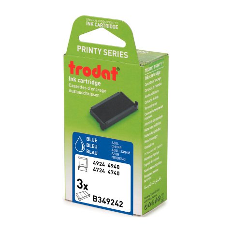 Almohadilla de tinta Printy 6/4924 Trodat - Lote de 3 azul