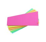 Intercalaires neutres Trapèze carton couleurs assorties - Paquet de 100