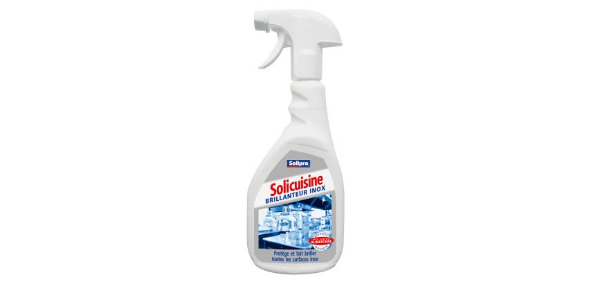 Nettoyant spray Solipro Soli inox brillanteur - 500 ml