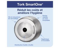 Verdeler voor toiletpapier Tork T8 SmartOne inox