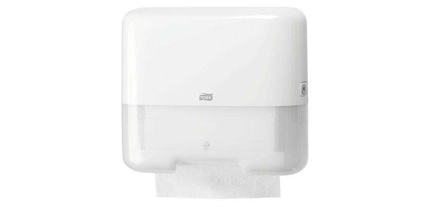 Distributeur essuie mains pliage enchevêtré Tork H3 + recharge blanc - Pack