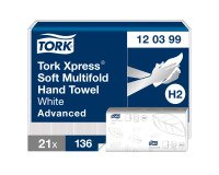 Secamanos plegado en W Tork Advanced suave - Caja de 3780