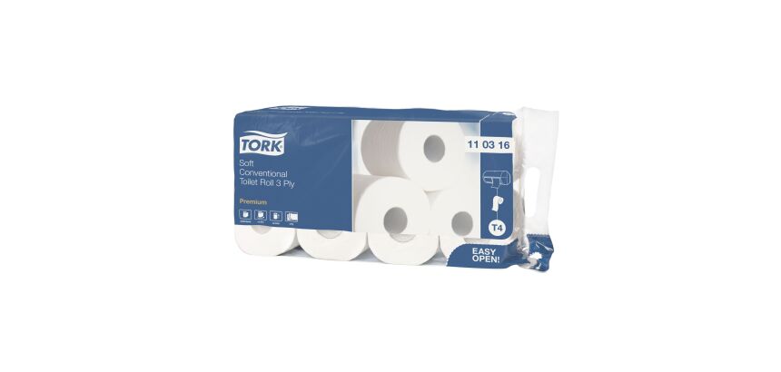 Papier toilette triple épaisseur Tork Premium T4 - 72 rouleaux de 250 feuilles
