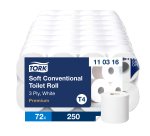 Doos van 72 rollen toiletpapier Tork Premium 3 lagen