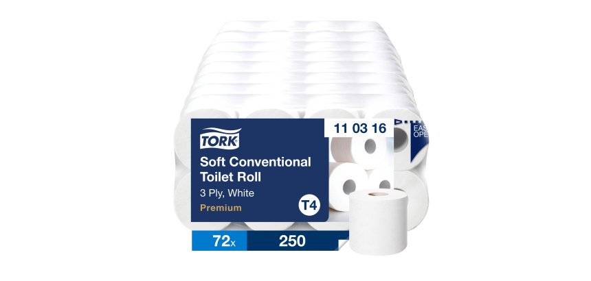 Doos van 72 rollen toiletpapier Tork Premium 3 lagen