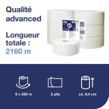 Toilet paper Maxi Jumbo double thickness Tork T1 Advanced - Pack of 6 rolls 360 m