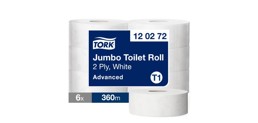 Papier toilette Maxi Jumbo double épaisseur Tork T1 Advanced - 6 rouleaux de 360 m