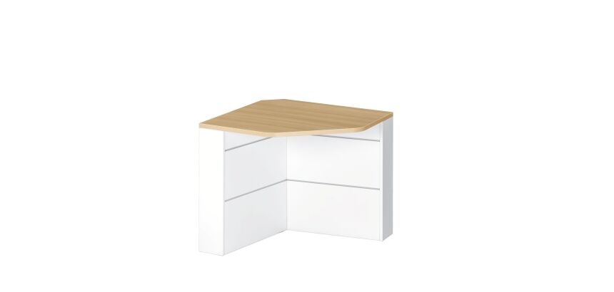 Banque d'accueil d'angle pour personne à mobilité réduite L 83 x H 74 cm - Sunday