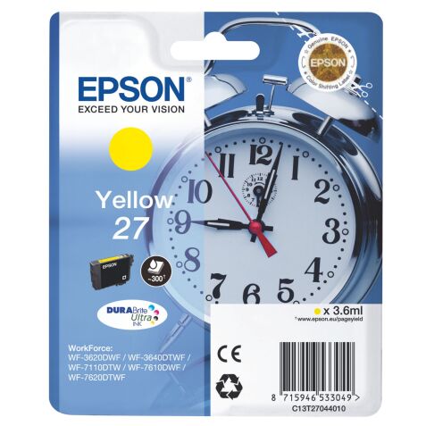 Cartuccia inchiostro Epson originale 27 giallo c13t27044012