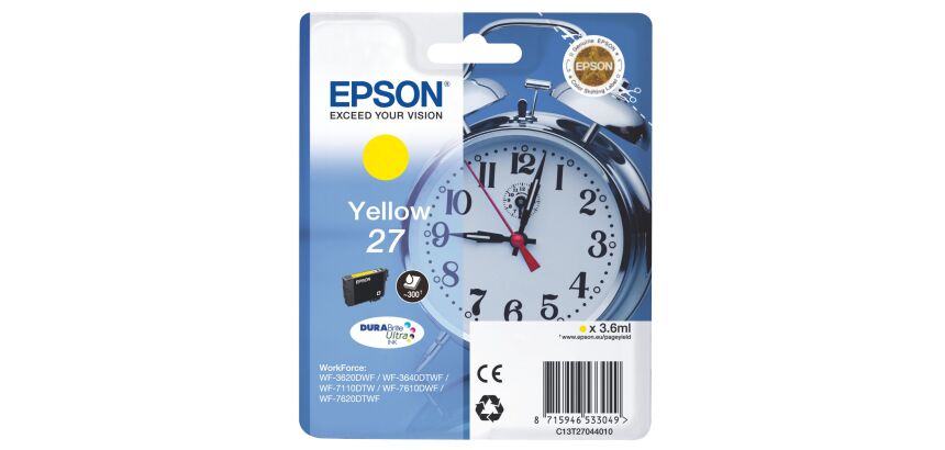 Epson 27 / C13T27024010 Cartuchos originales separados cian, magenta o amarillo (300 páginas) 