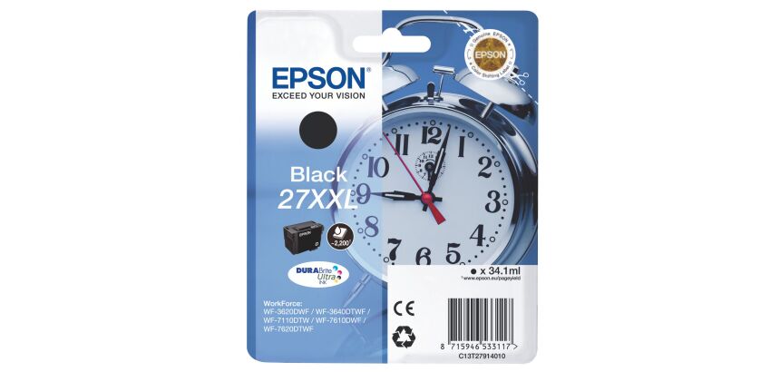 Epson 27XXL cartouche très haute capacité noire pour imprimante jet d'encre