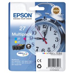 Pack van 3 cartridges Epson 27 kleur