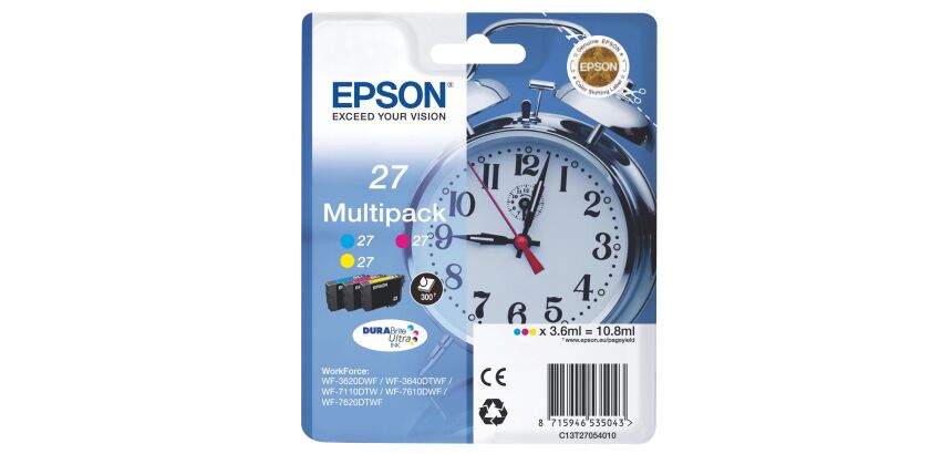 Epson 27 Pack cartouche de 3 couleurs pour imprimante jet d'encre