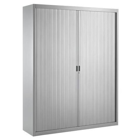 Armario de oficina metálico desmontable Ancho Especial Alt. 200 x An. 160 cm Aluminio Puerta persiana