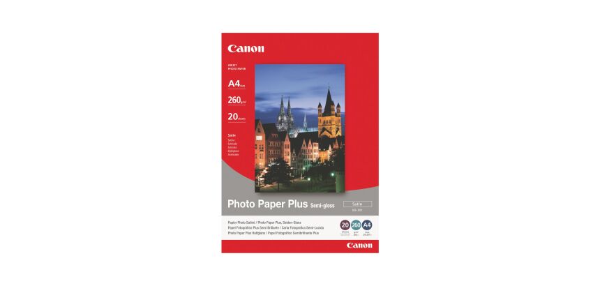 Papier photo satiné Canon SG201 A4 260 g - 20 feuilles