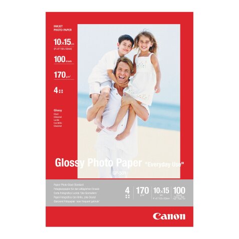 Papier photo glacé Canon GP 501-10 x 15 cm 200 g -100 feuilles