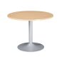 Table ronde 100 cm plateau hêtre piètement colonne Essens