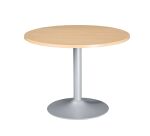 Table ronde 100 cm plateau hêtre piètement colonne Essens