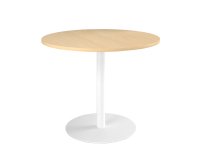 Mesa redonda Ø 100 cm Excellens haya base circular blanca