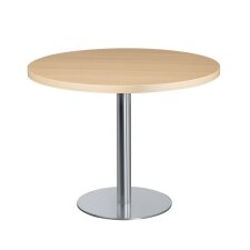 Table ronde diamètre 100cm Shiny pied chromé