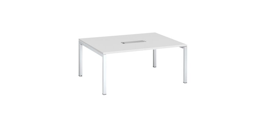 Meeting table L 160 x W 120 cm with metal base and Arko top access