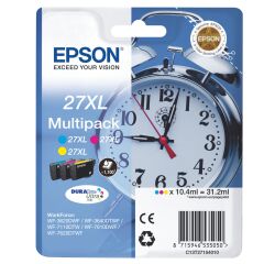 Epson 27XL Original Ink Cartridge C13T27154012 Cyan, Magenta, Yellow Pack of 3 Multipack