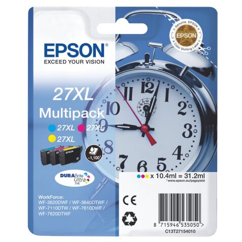 Pack van 3 cartridges Epson 27XL kleur