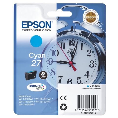 Epson 27 cartucho original Cian (300 páginas)