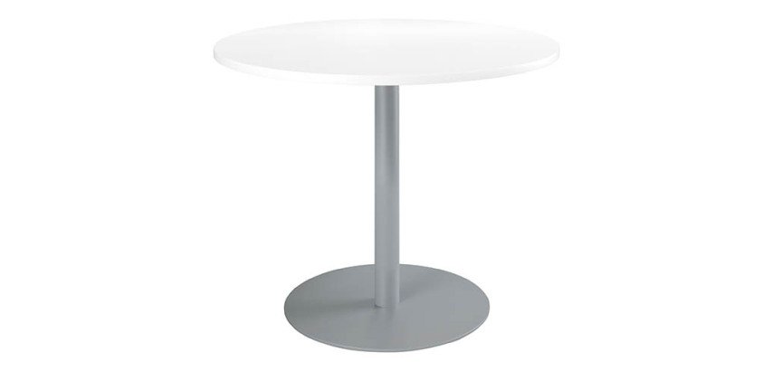 Round table Bruneau top white diameter 100 cm tulip leg