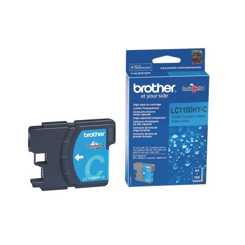 Brother LC-1100HYC cartucho original cian de capacidad estándar (750 páginas)
