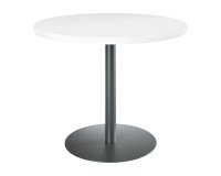 Round meeting table with metal column base Excellens
