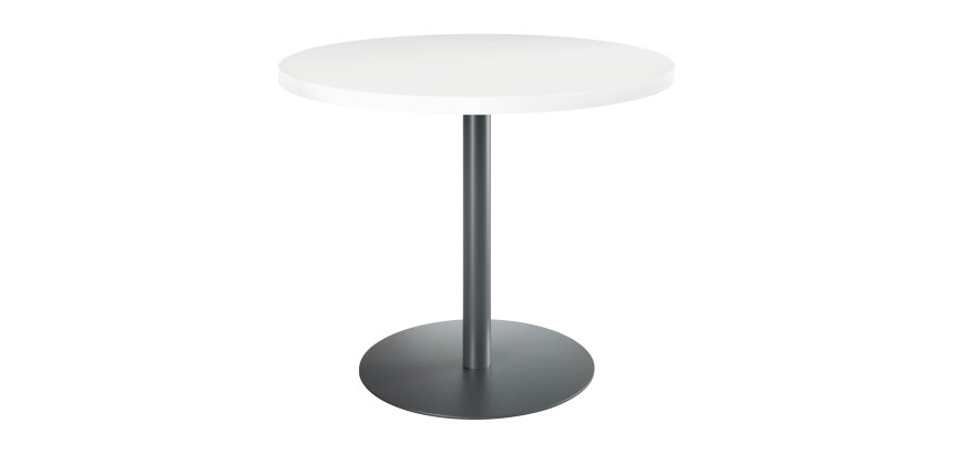 Mesa redonda Ø 100 cm Excellens Blanco base circular