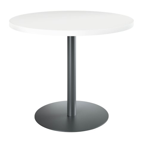 Mesa redonda Ø 100 cm Excellens blanco base circular antracita