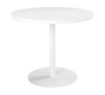 Table ronde 100 cm plateau blanc piètement colonne Essens