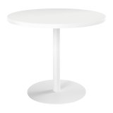 Table ronde 100 cm plateau blanc piètement colonne Essens