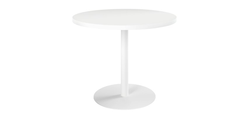 Ronde tafel Bruneau bovenblad wit diameter 100 cm tulpvormige poot