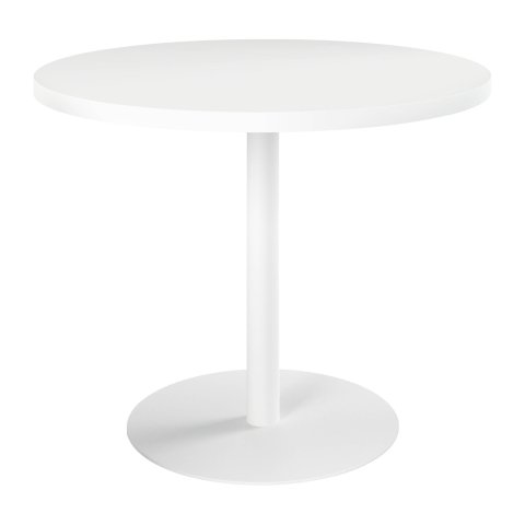 Mesa redonda Ø 100 cm Excellens blanco base circular blanca
